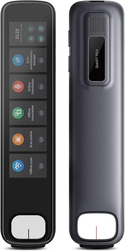 Caneta de digitalização de tradução, caneta tradutora de 142 idiomas com tela sensível ao toque de 9,1 cm, caneta de leitura OCR para leitura de texto em fala, dispositivo portátil de tradutor de voz