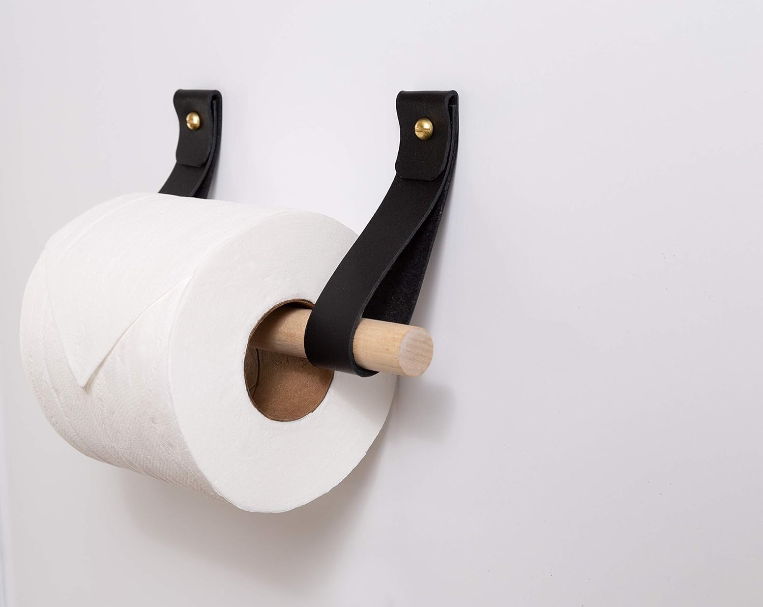 wooden dowel toilet paper holder