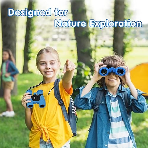 Miniatura 3 de MAKINO Binoculares para niños, regalos para niños de 3 a 12 años, binoculares compactos para niños de 8 x 21 pulgadas de alta resolución para
