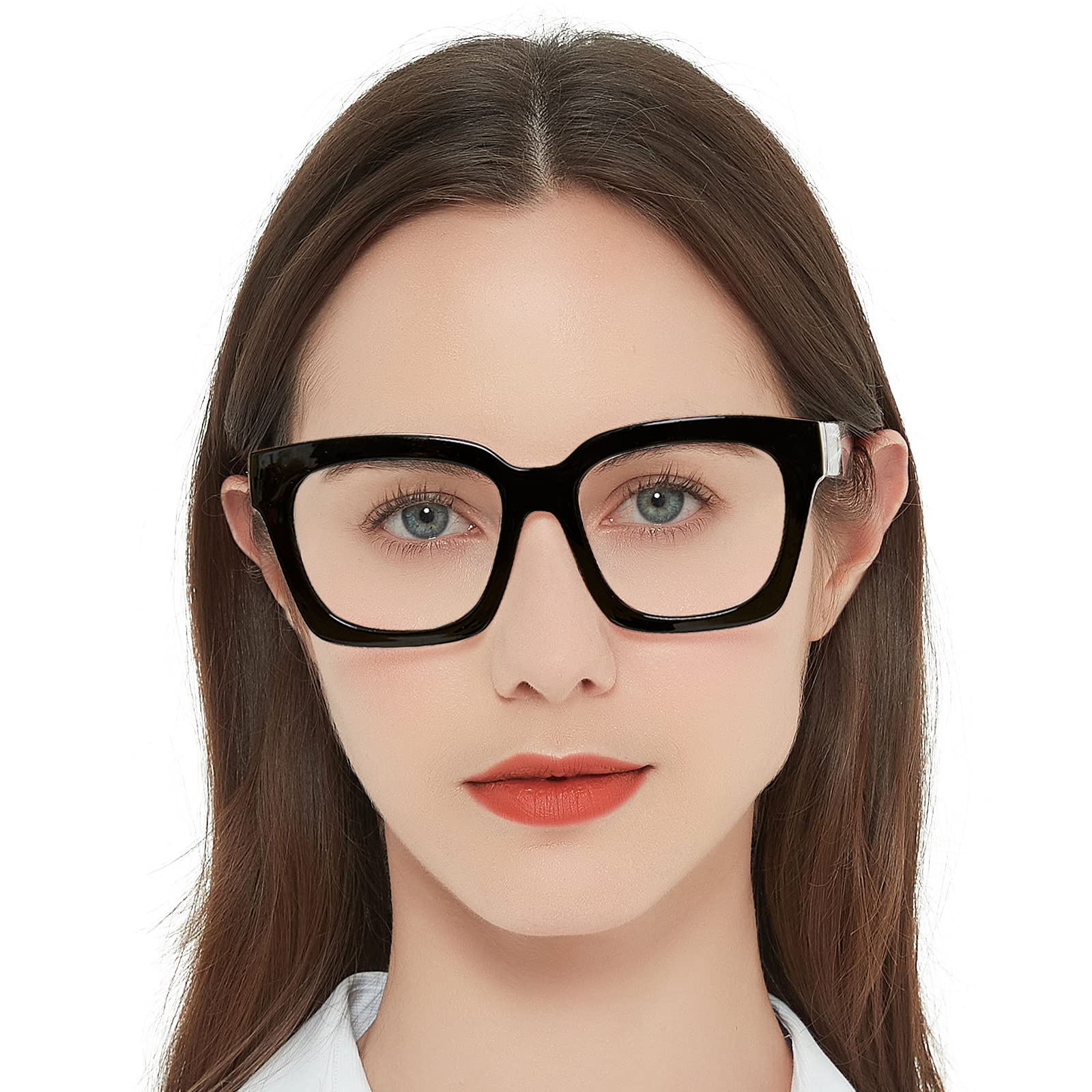 OCCI CHIARI Womens Thick Frame Reading Glasses 4.0, Stylish Reading Glasses for Women Stylish Square Readers Glasses (Black 400) - Image 2