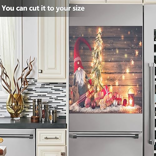 Miniatura 5 de Gnomos de Navidad, Santa Claus, cubierta magnética para lavavajillas para puerta delantera, cubierta magnética para lavadora, panel de nevera,