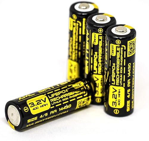 Miniatura 6 de Batería recargable de litio LiFePO4 45 AA 14430 3.2v 400mAh LiFePO4 Reemplazo para luces solares al aire libre IFR 14430P (1 paquete)