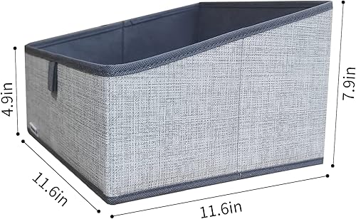 Miniatura 2 de Paquete de 3 contenedores de almacenamiento para armario, caja de almacenamiento grande trapezoidal, cestas de tela plegables para organizar ropa,