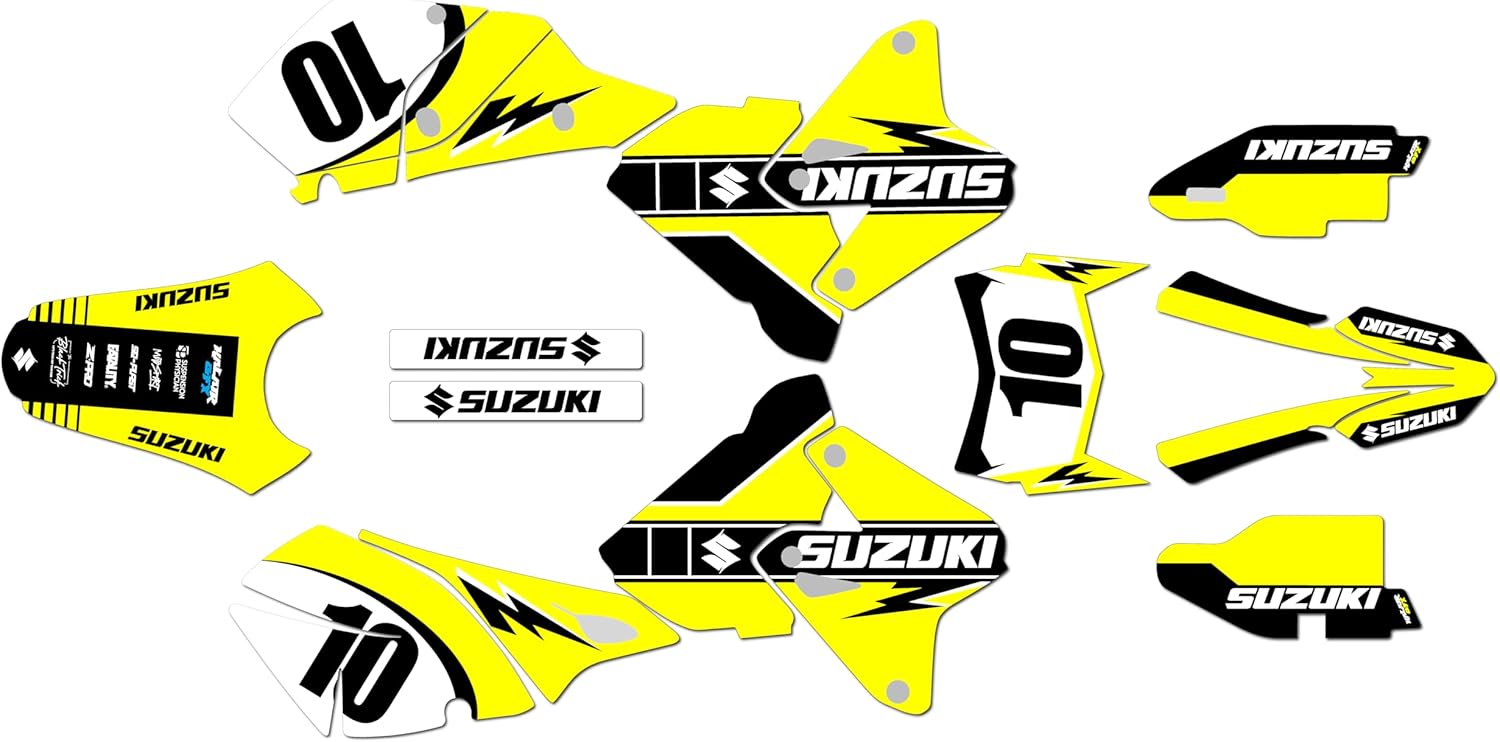 Graphics Kit for SUZUKI DRZ400 (2000-2024) SPEED Series Yellow 9 Mil - Easy Go - Dirt pit bike motorcycle stickers, dirtbike racing automotive decal motocross accessories no-plastics