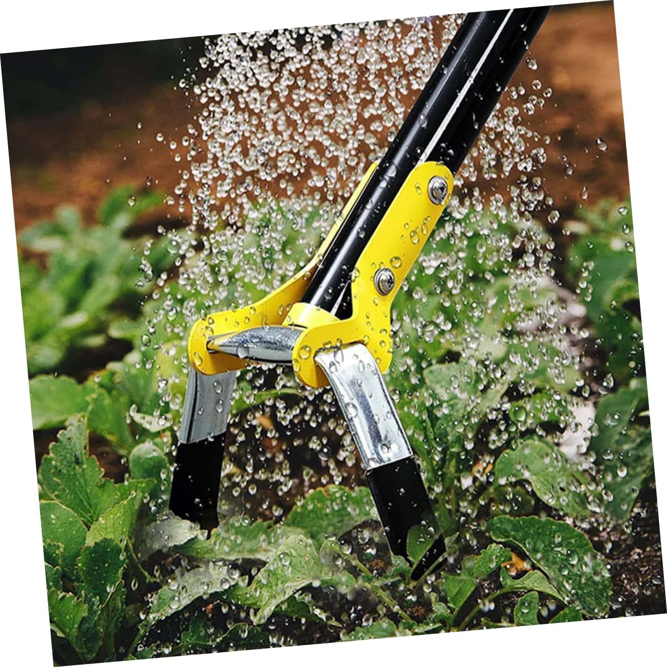 Garden Hand Hoe Portable Weeding Tool for Easy Soil Loosening Digging Transplanting Lightweight Manganese Design for Gardeners and Outdoor Use