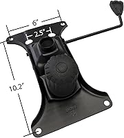 Vista 2 de Mecanismo de control de inclinación de silla de oficina de repuesto, acero de aleación - S2979