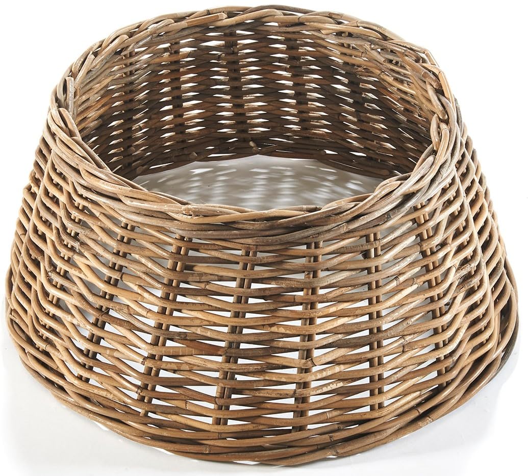 Kobolo Baumkragen Weihnachtsbaum Rock Ständer aus Rattan Kubu Grey