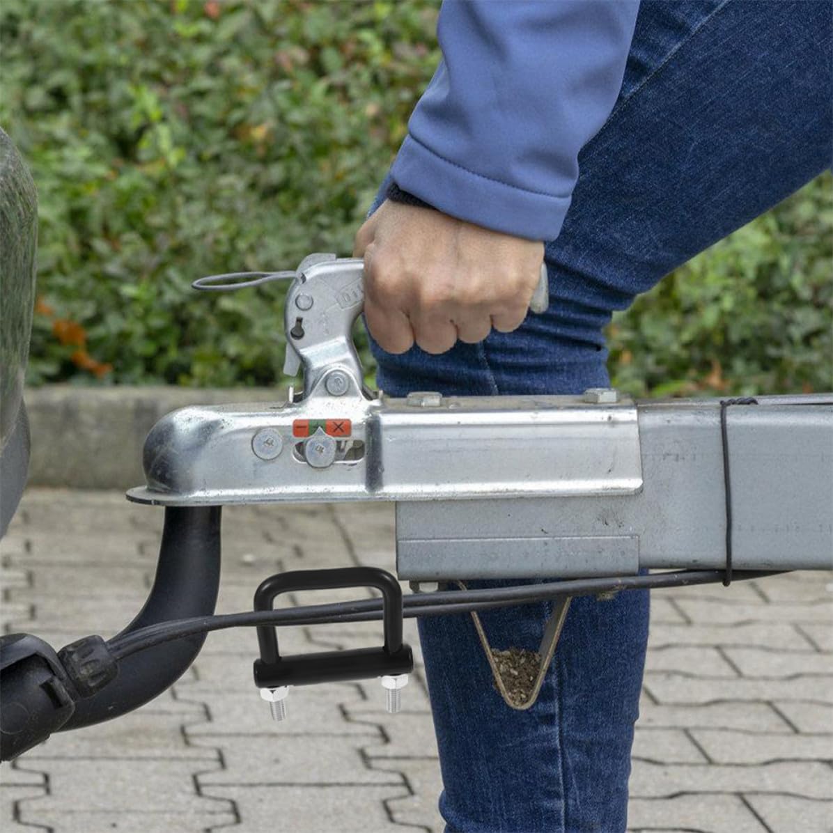 Operitacx Anhängerklemmen 5,08cm Gewindeteil 2 Stück Klappersichere Anhängerkupplungsklemme Metall Schwarz für 2 Zoll Amerikanisches Anhängerrohr für Anhängerkupplung und Anhänger Umzüge