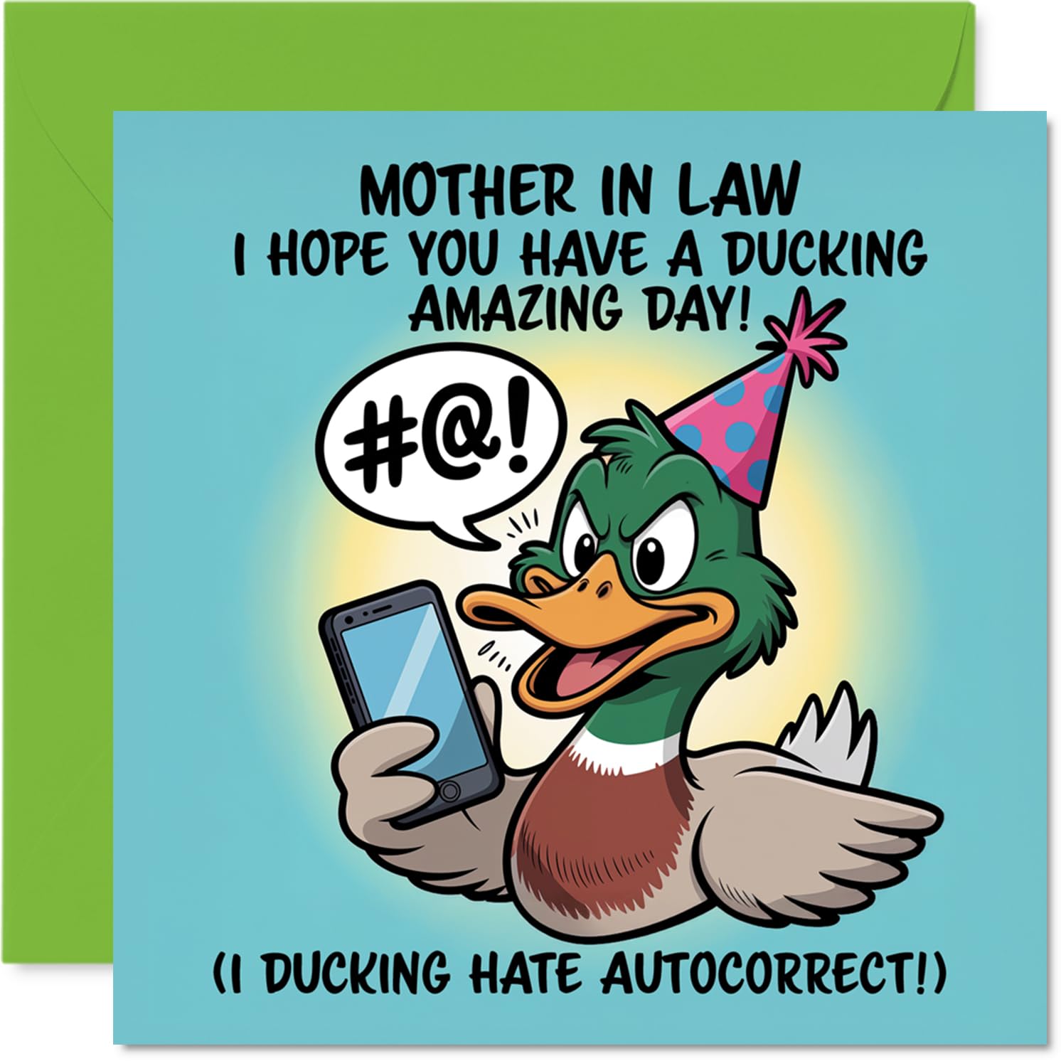 Stuff4 Mother in Law Birthday Card, Ducking Amazing, 145x145mm