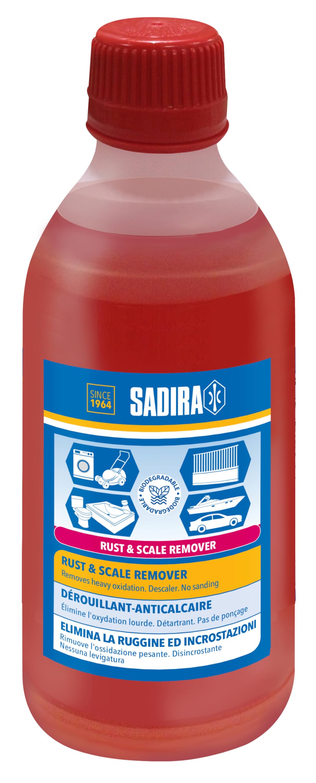 SADIRA Desoxidante  Antical  Profesional Elimina Óxido y Cal en Superficies Náuticas y Técnicas. (5 L)