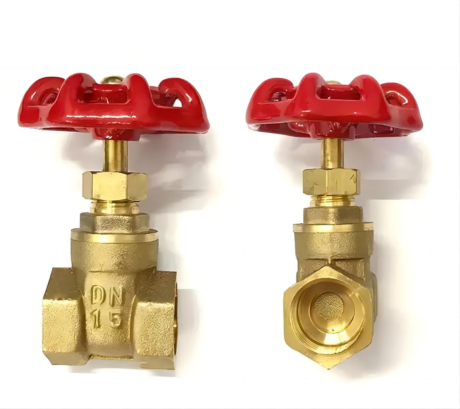 1-1/2inch Brass Manual Gate Valves Two Way Female Thread Gate Valve With Yellow Steel Handle wheel