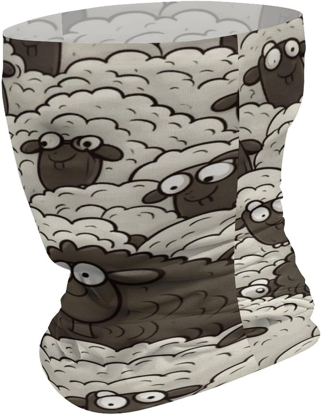 Cartoon Black White Sheep Neck Gaiter Warmer Face Cover Scarf Fashion Windproof Face Cover Winter Balaclava Sun Cooling Scarf Gator Cover Reusable Bandana Scarf for Men Women image 3