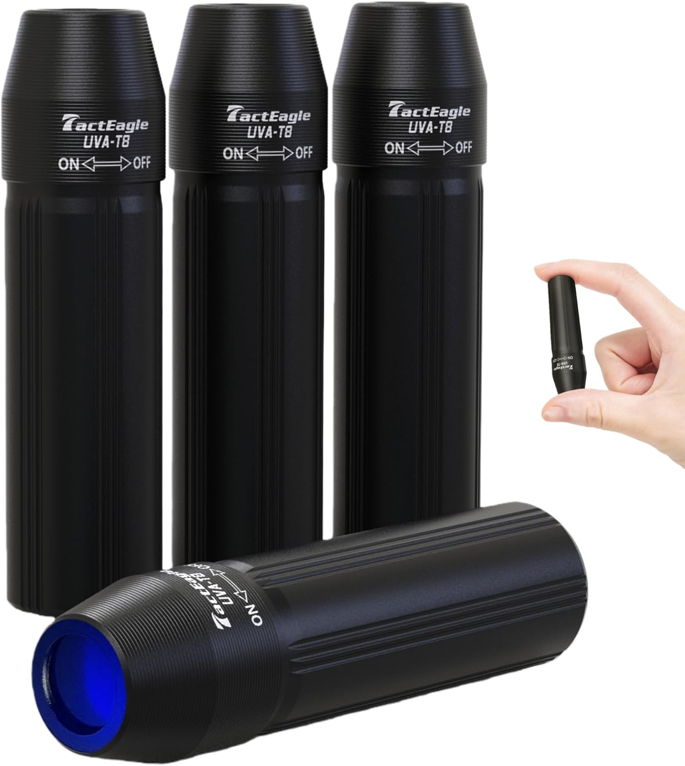 4Pack 365nm UV Flashlight, Black Light Flashlight Mini, AA Blacklight Flashlight, Portable UV Light for Urine Detection, Minerals, Resin Curing, Scorpion