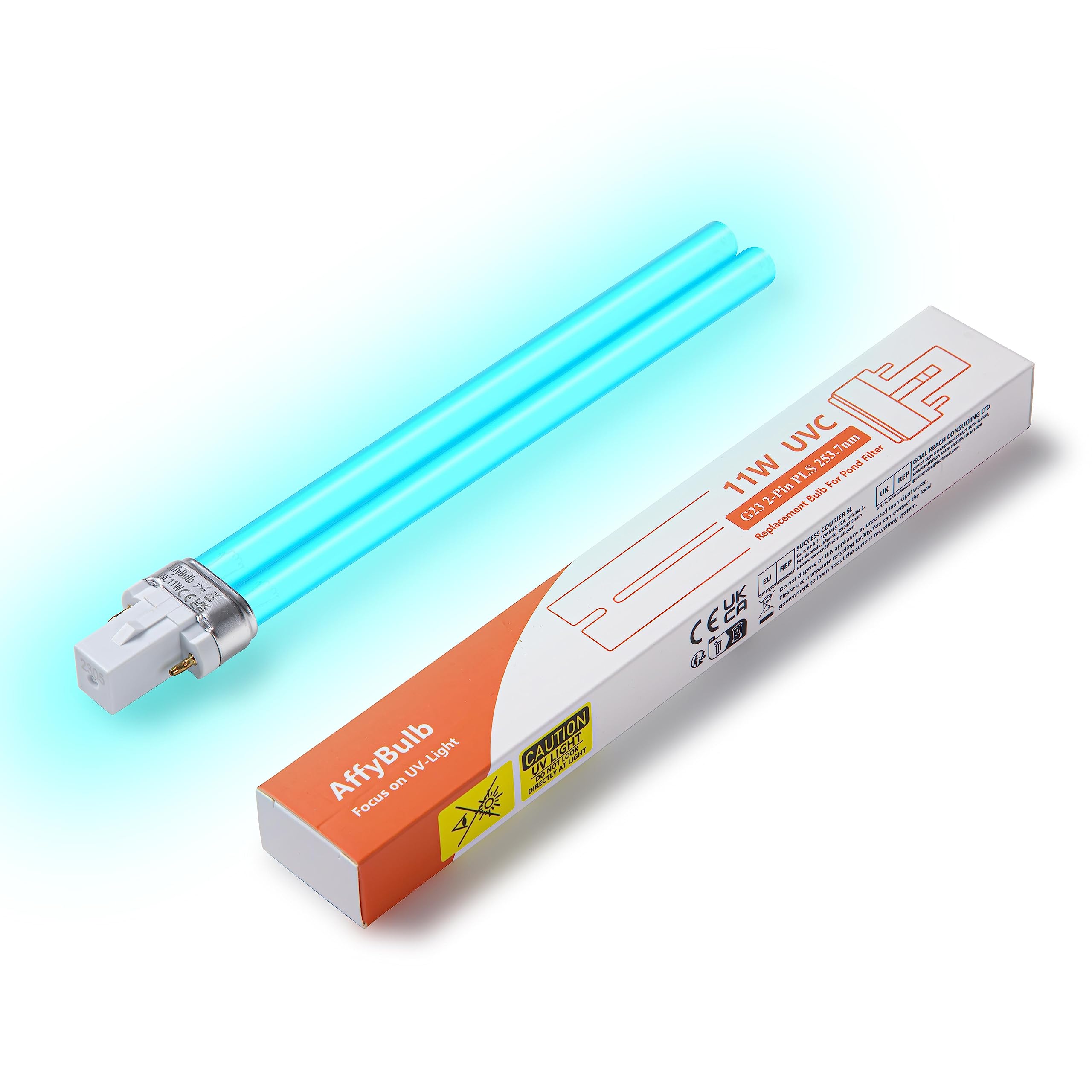 AffyBulb 11 W G23 PLS Ersatz-UV-Leuchtmittel, für Teich-UVC-Filter, Maschine oder Klärer