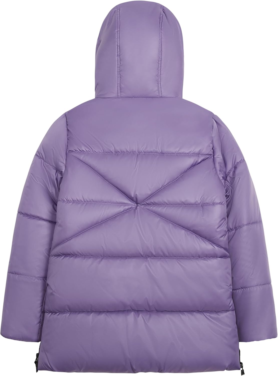 LONDON FOG girls Heavyweight Puffer Jacket With Faux Fur Hood and Matching Beanie - Image 4