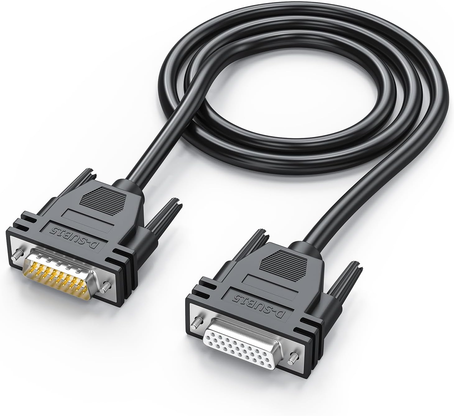 JUXINICE5FT DB26 Male to Female Double Shielded D-Sub 26 Pin Cable