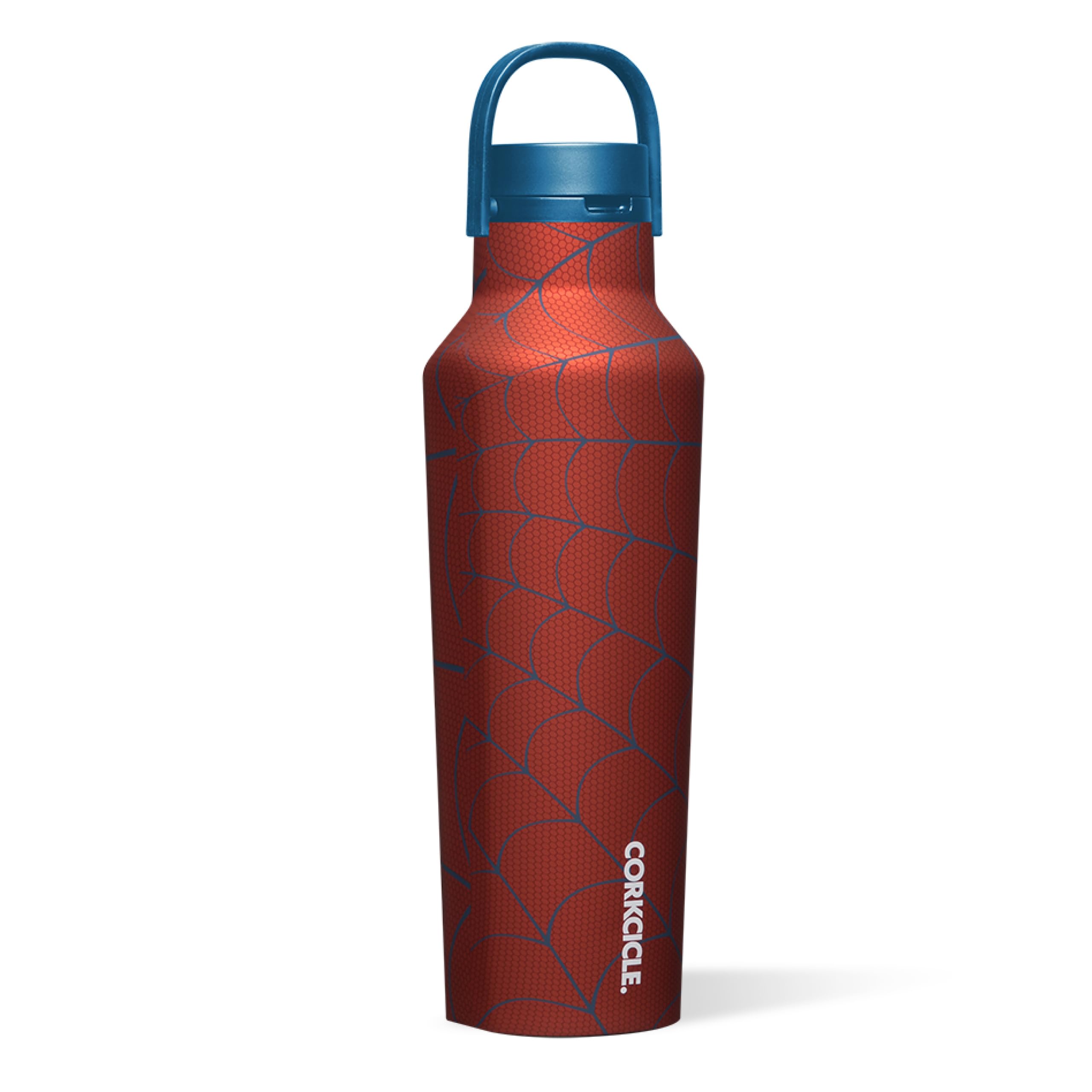Corkcicle Sport Canteen - Keeps Beverages Cold 25 Hours - Triple Insulated Stainless Steel - Screw-On Lid - Reusable Bottle - Summer Drinkware Gift - Keeps Drinks Ice Cold - 20 oz - Spider-Man