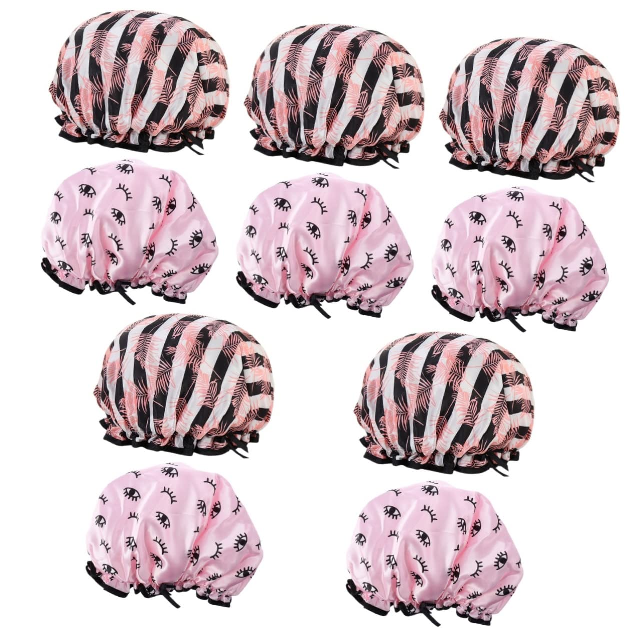 minkissy 10 Pezzi Cuffia Da Impermeabile Cuffie Da Cuffia Da Bagno Per La Cuffie Per Da Bagno Cuffia Per Dormire Cuffia Copricapo Termale Riccioli Pvc Bambino