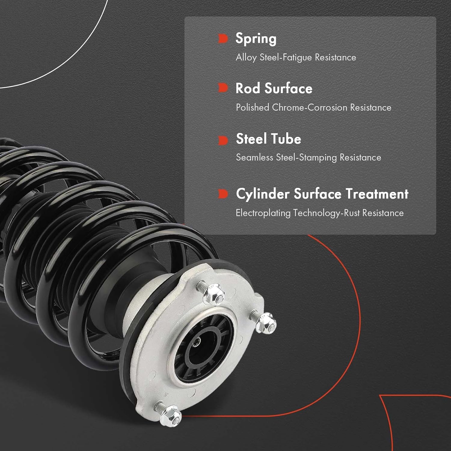 A-Premium Front Struts Compatible with Tesla Model 3 [AWD] 2018-2023 - 2x Replacement Suspension Complete Strut Assembly Shock with Coil Spring
