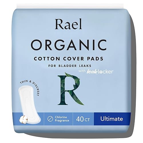 Rael Incontinence Pads for Women, Organic Cotton Cover, Postpartum Essential,