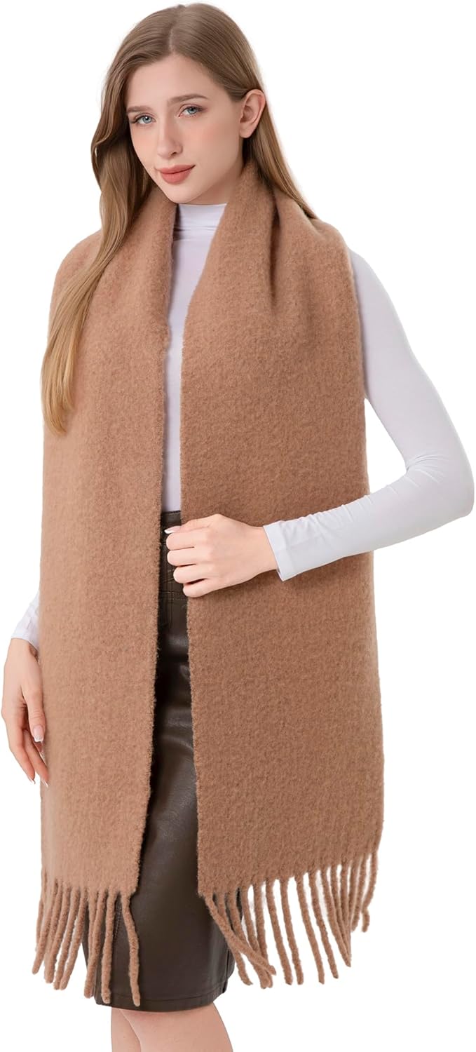 Wool Scarf Wrap With Gift Box for Women Men Gift Idea 93"x12" Large winter Warm Scarf