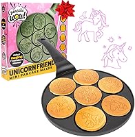 Vista 9 de Sartén Mini para Panqueques de Unicornio - Haz 7 Panqueques Únicos con Forma de Unicornio, Plancha Antiadherente para Hacer Panqueques