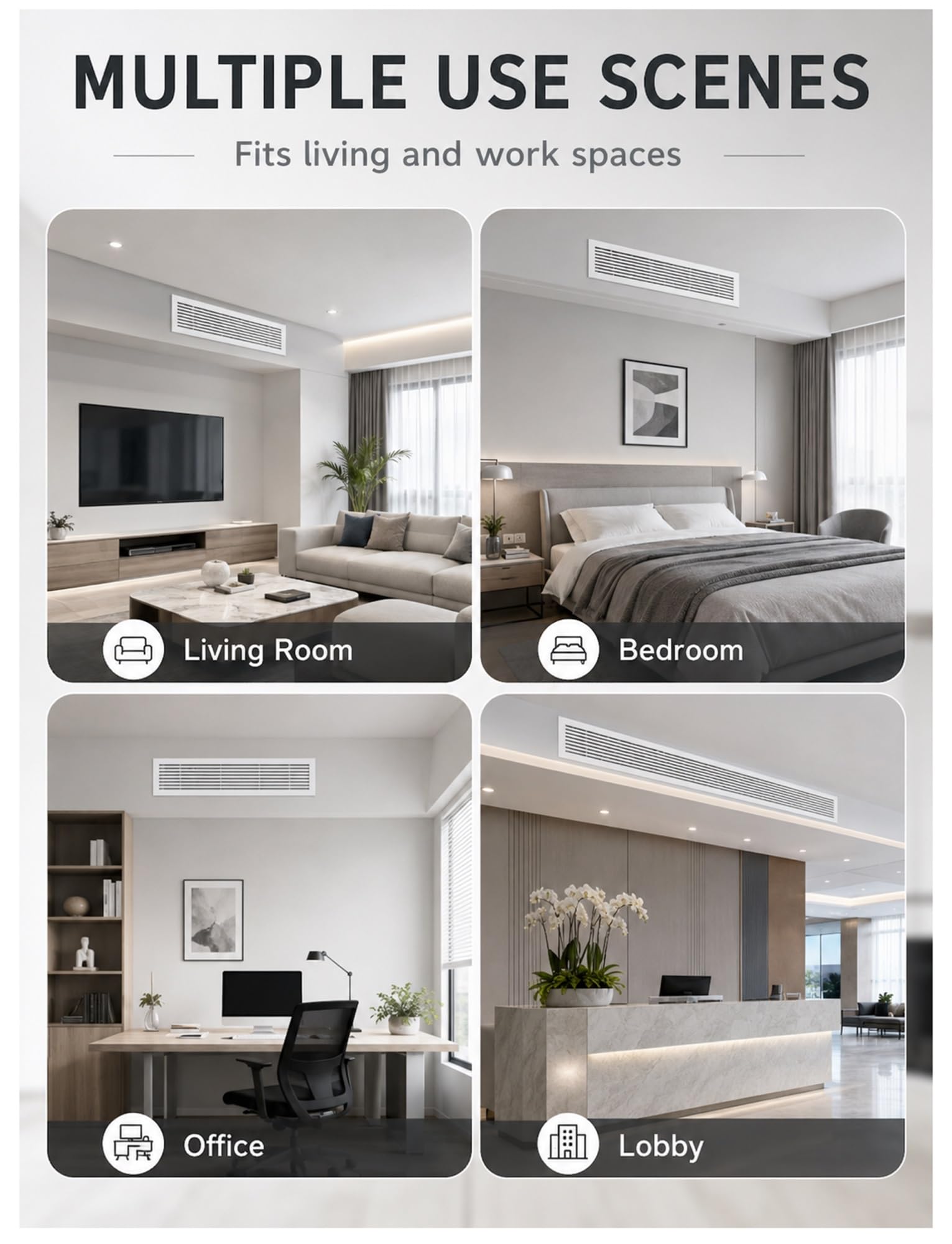 Cubierta de ventilación de retorno con bisagras for techo, rejilla de ventilación ABS comercial(600x600 mm)