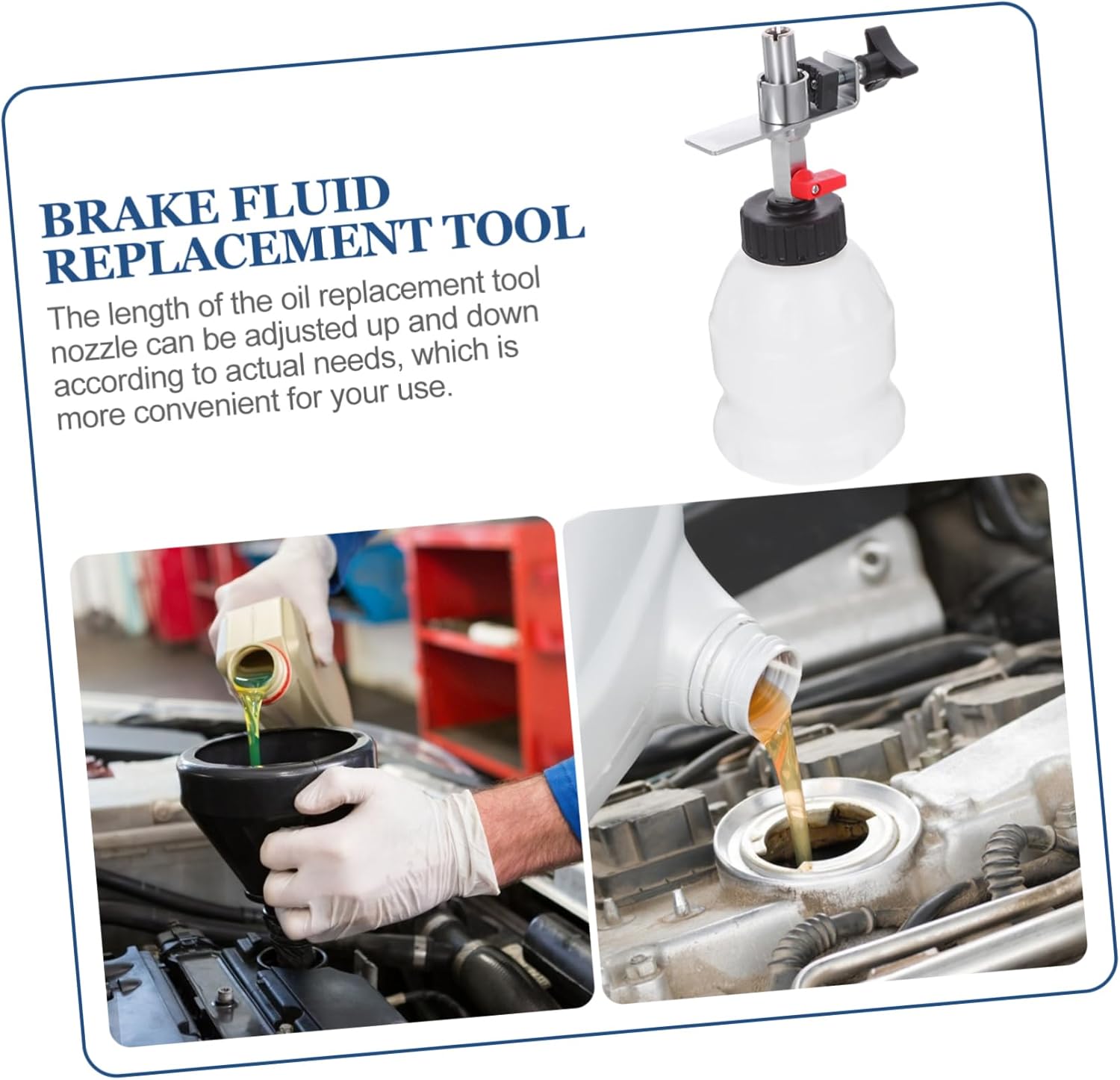 CHILDWEET 1pc Replacement Tool Nozzle Car Brake Oil Refiller for Easy One-Person and Efficient Fluid Change