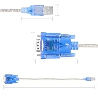 Vista 5 de YACSEJAO Adaptador USB a serie (9 pines) DB9 macho RS-232 a USB 2.0 Cable convertidor para Windows 10 8 7 Vista XP Mac OS, 1.2M