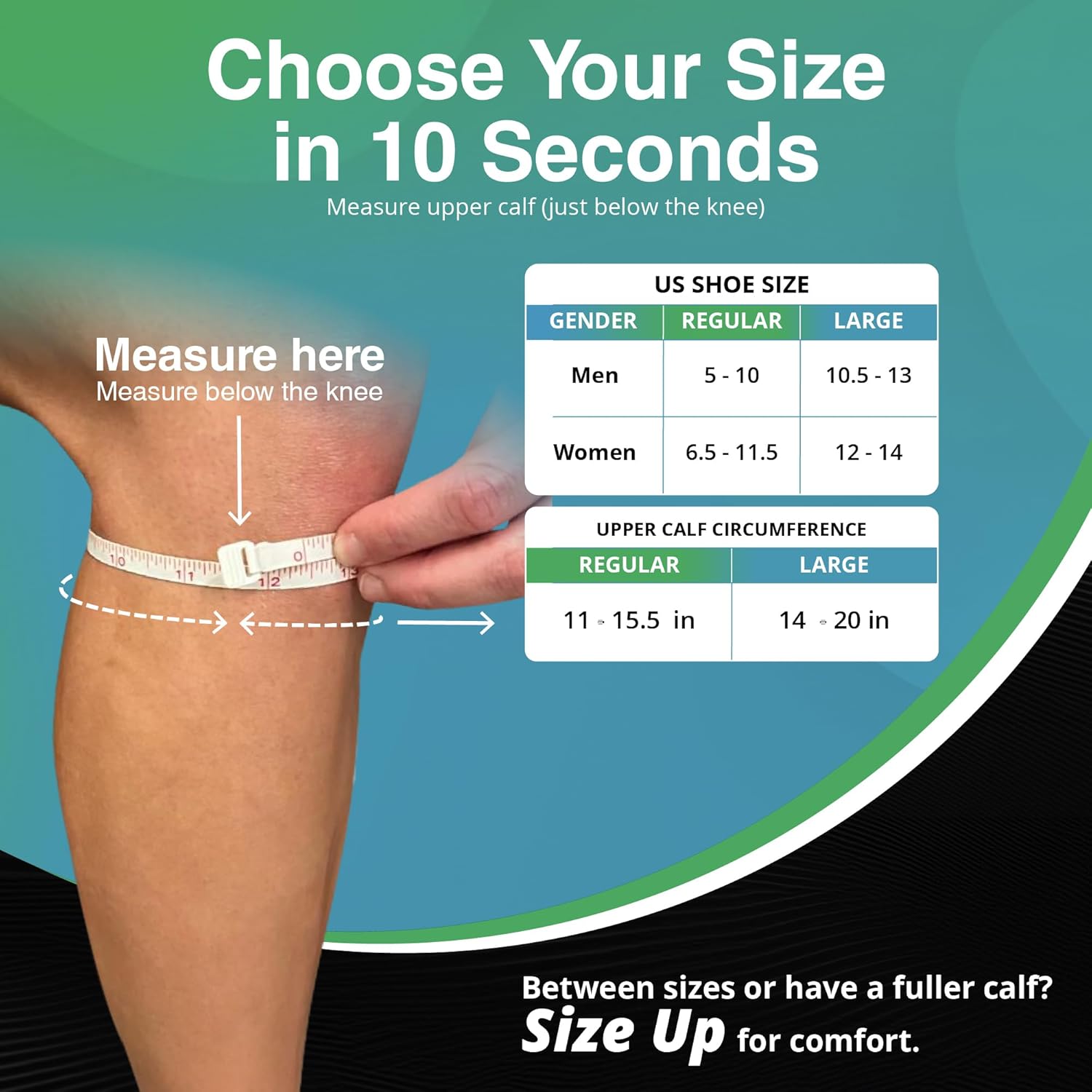 Plantar Fasciitis Night Splint Sock for Sleeping - Soft Dual-Stretch Foot Brace for Morning Heel Pain Relief, PT-Patented Toe and Ankle Support for Achilles Tendinitis, Men and Women - Regular (Men 5–10 / Women 6.5–11.5; Calf 11–15.5”)