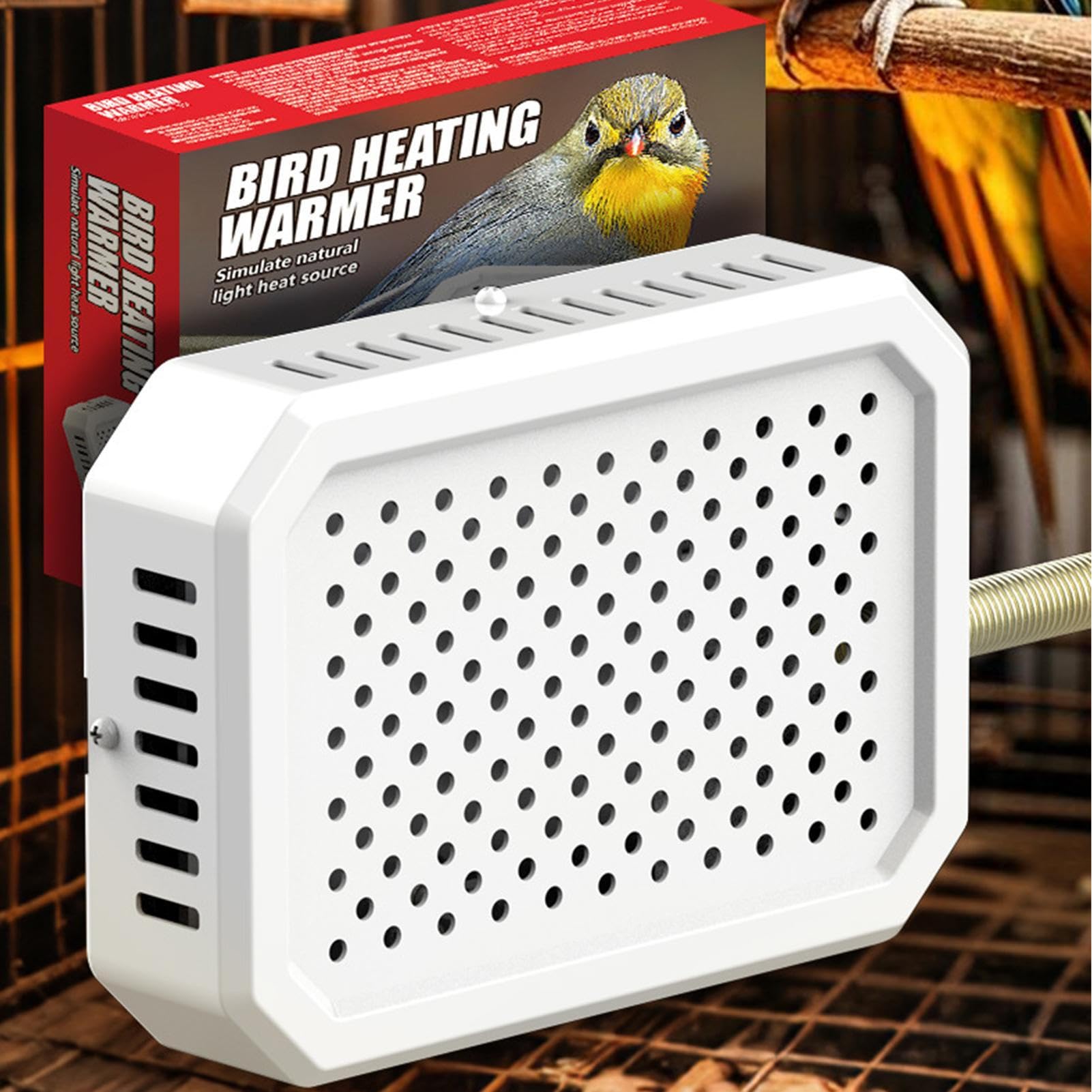 Heizung für kleine Vögel – Intelligentes Heizpaneel mit Einstellbarer Temperatur, sicheres schnelles Erhitzen | Thermozubehör für Tierkäfig | Geeignet für Kaninchen, Hamster, Sittiche, Finken
