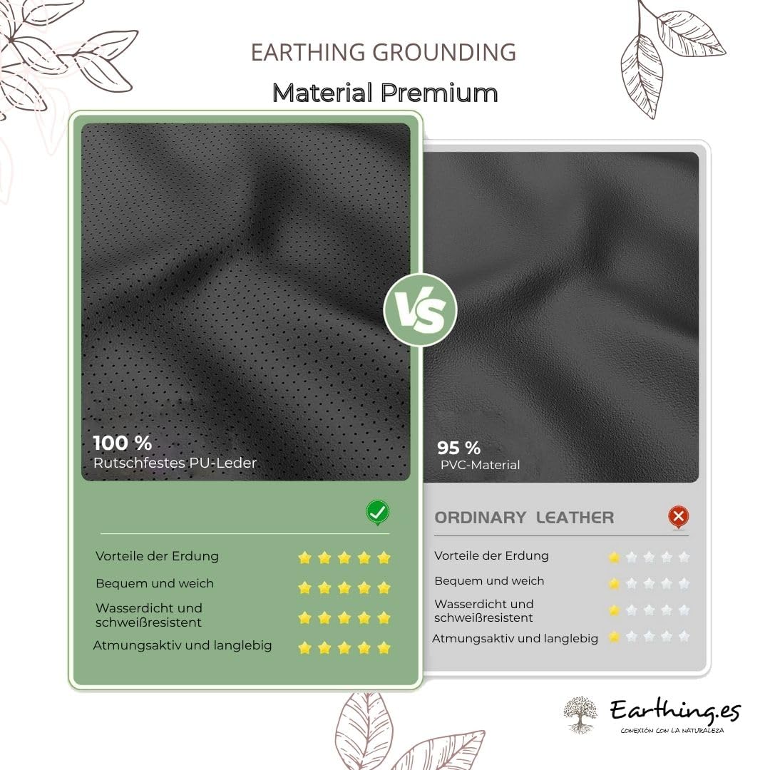 Grounding Bettruhematte zum Schlafen – Leitfähige Earthing Matte aus PU mit Kabel und EU-Adapter – Reduziert Stress, Verbessert Schlaf und Lindert Schmerzen – Verschiedene Größen Verfügbar