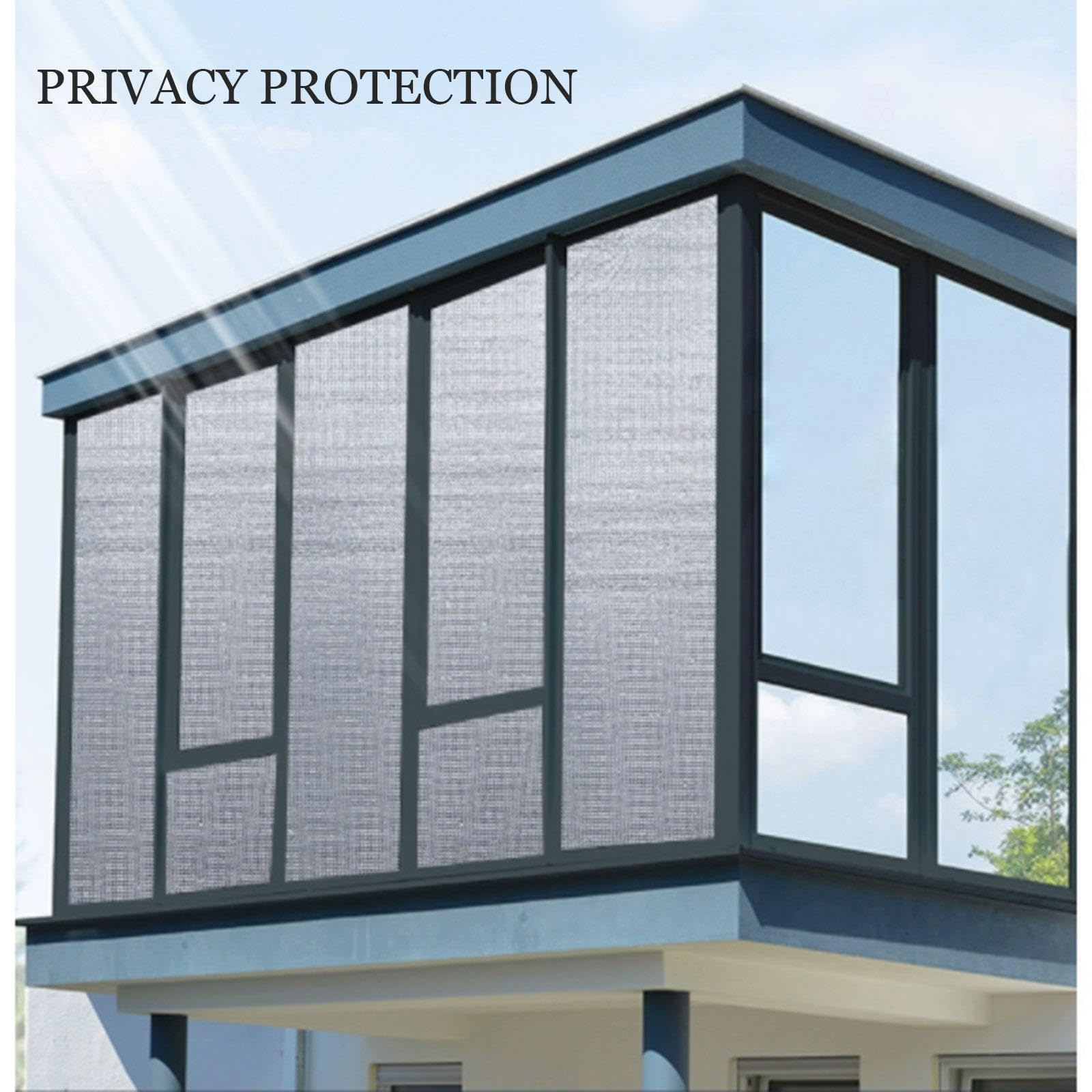 Película para Ventanas De Aluminio Película Aislante,película Reflectante Calor,película Privacidad para Solarium Cristales,película para Ventanas Protección Solar Blackout,WxH-140x250cm/55 * 98in