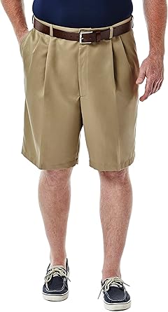 Haggar Men's Cool 18 Pleat Front Expandable Waist Short
