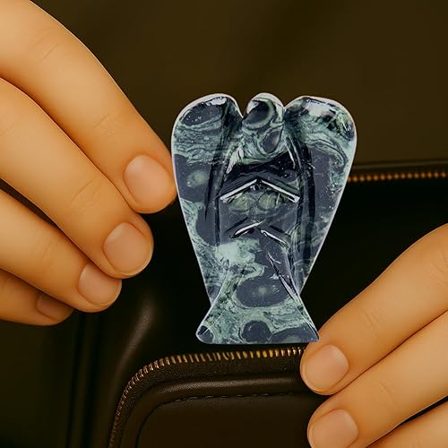 Miniatura 169 de Estatua de ángel de angelita de 2 pulgadas, hermosa piedra preciosa de ángel de la guarda, ángel de cristal natural, tallados a mano para promover