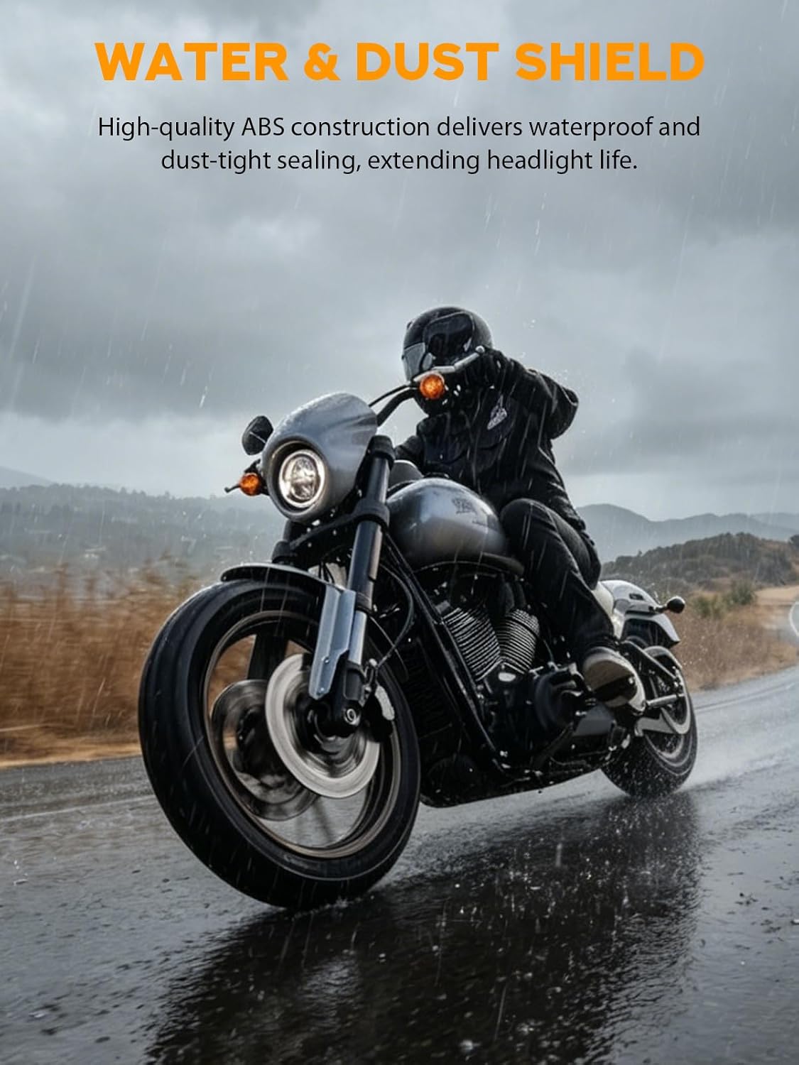 PBYMT Front Headlight Fairing Cowl with Visor and Bracket, Fit for Harley Sportster XL 1973 to later, Glossy Black