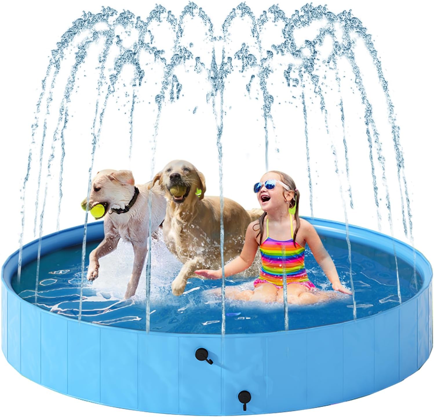 Pet Pool Portable Dog Pool, Foldable Pet Swimming Pool, Anti-Slip