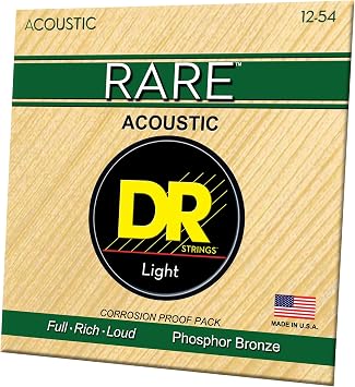 DR Strings Rare - Phosphor Bronze AcousticHex Core 12-54 RPM-12