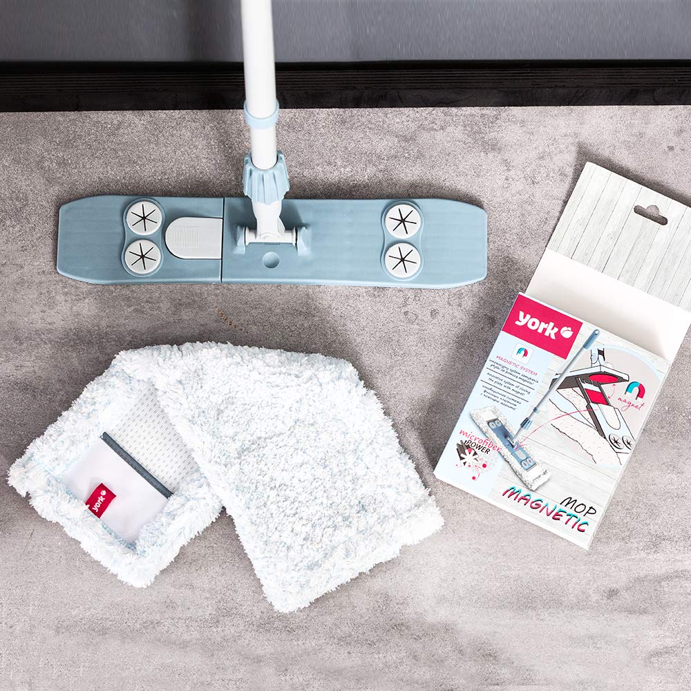 York Prestige Płaski mop Magnetic firmy York zamiennik szaro-niebieski, standard