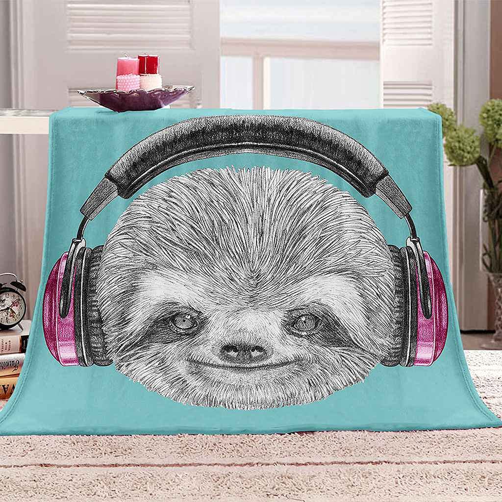 Couverture flanelle animal gris pour ne plus jamais avoir froid