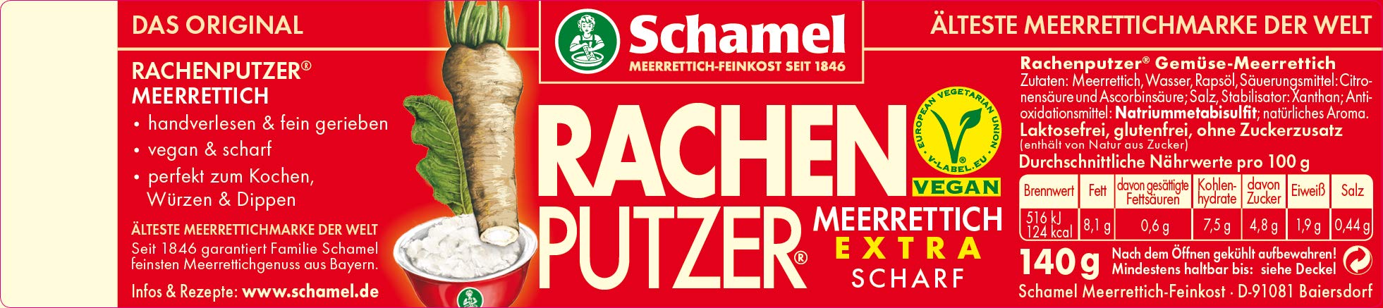 Schamel Meerrettich Rachenputzer, 6er Pack (6 x 140g)