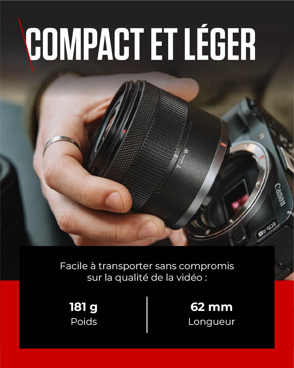 Objectif pour appareil photo Canon RF-S 14-30mm F4-6.3 IS STM PZ, Zoom Ultra Grand-Angle, Stabilisateur d'Image Optique à 5,5 Viteses, Zoom Motorisé Vlog et Créateurs de Contenu Compatible Canon EOS R