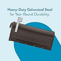 Vista 7 de Architectural Mailboxes 8830RZ-10 Buzón de montaje en poste Winston, bronce frotado