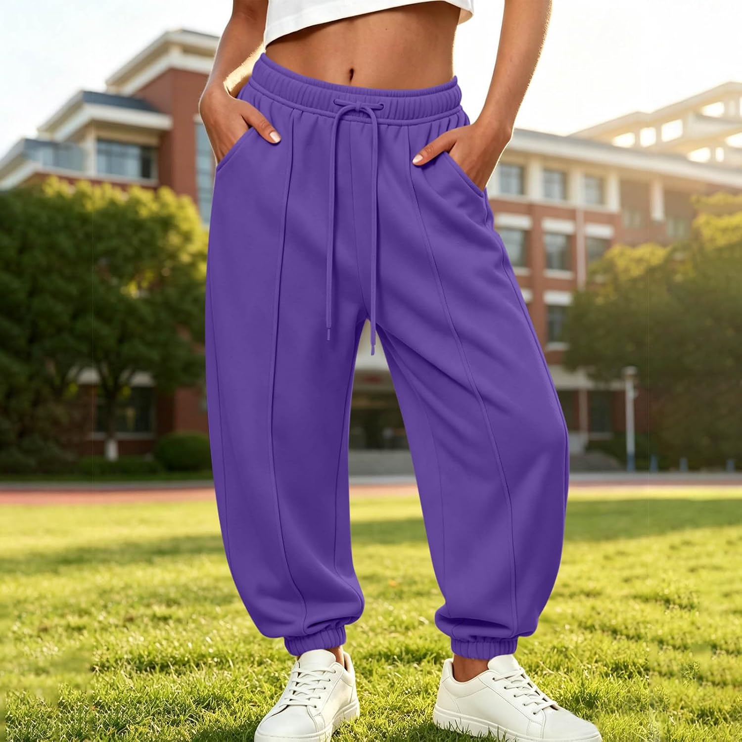 Girls Sweatpants Athletic Joggers with Pockets