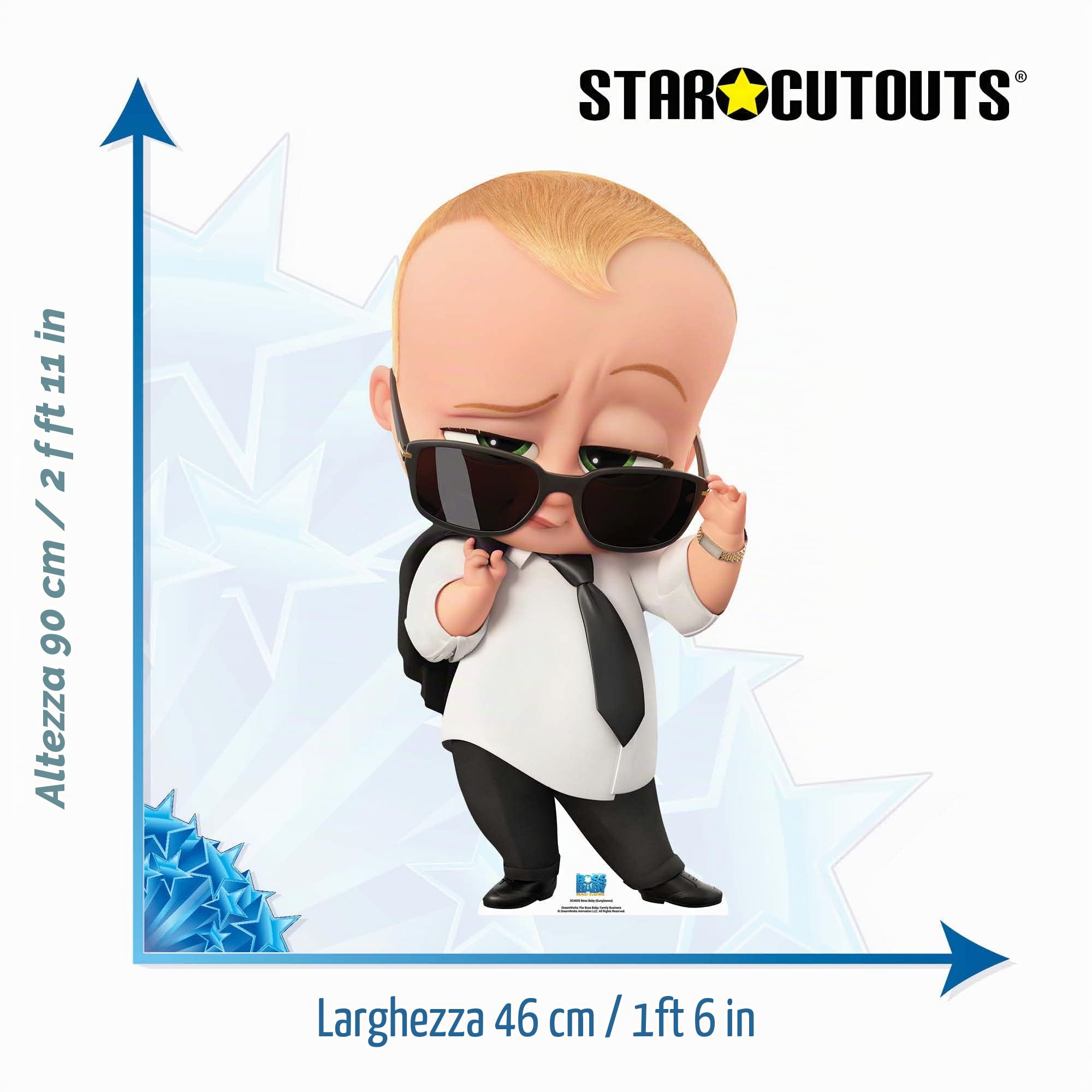 STAR CUTOUTS Theodore Lindsey Ted Templeton Jr. Official Boss Baby Family Business SC4035 - Sagoma in cartone piccola, colore: blu