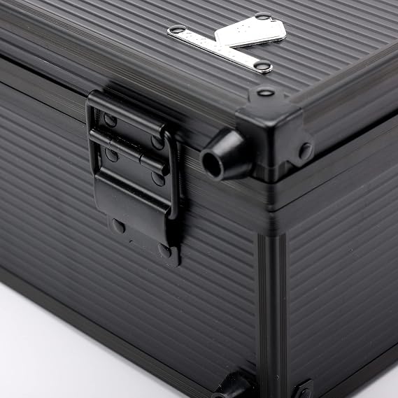 Black TC-A5B Tabletop Gaming Storage Case with Sliding Divider Walls for TCG, Deck Box, Card Games, MTG, Magic, FaB, YGO, FaB, Dominion, Board Games.
