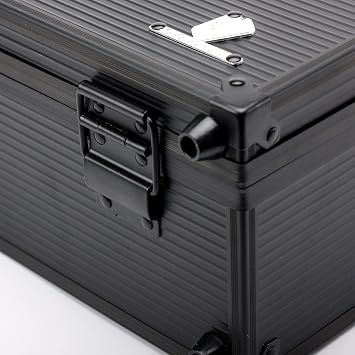 Black TC-A5B Tabletop Gaming Storage Case with Sliding Divider Walls for TCG, Deck Box, Card Games, MTG, Magic, FaB, YGO, FaB, Dominion, Board Games.