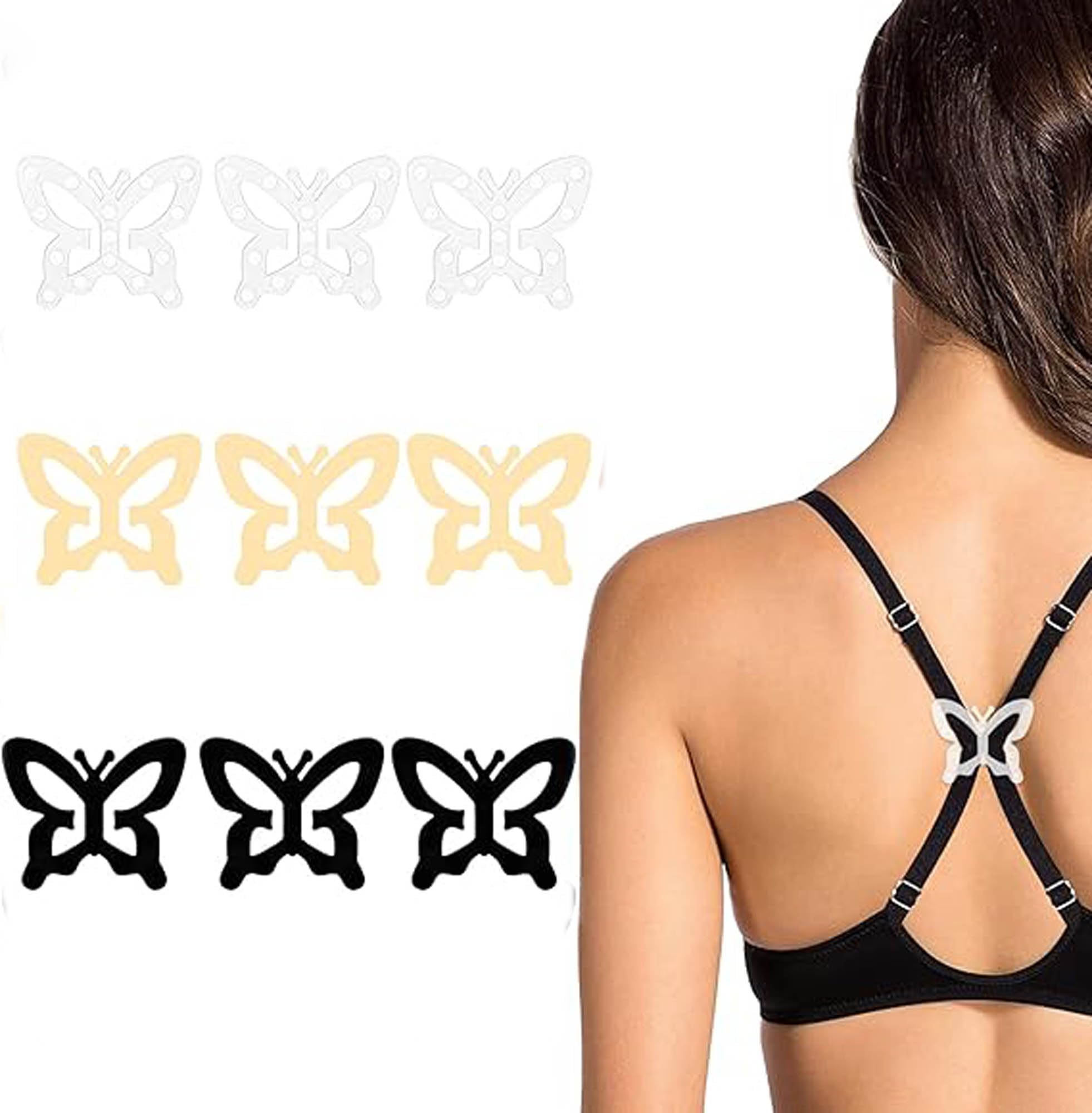 Bra Strap Clips, 3pcs Bra Clips For Back, Anti-slip Bra Straps Holder, Buckles Cleavage Control Clips For Bra - Bra Strap Holders For Slipping Butterfly Shape