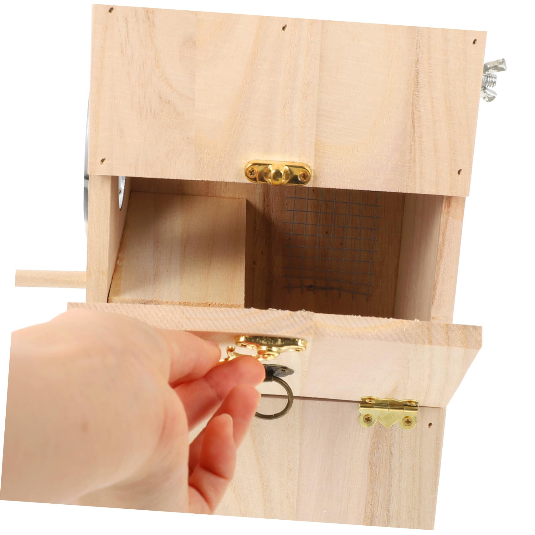 BESPORTBLE Coffret de Reproduction en Bois pour Petits Oiseaux, Nichoir Beige, Espace de Repos Jeu, pour Canaris