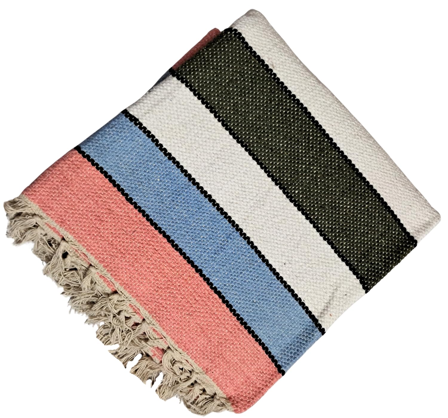 Arvore Bunkaar 100% Cotton Striped Carpet/Satranji/Rug Dari Galicha Multicolour (80 inch x 48 inch Checks) (B0D1PD2VFF) Amazon Price History, Amazon Price Tracker